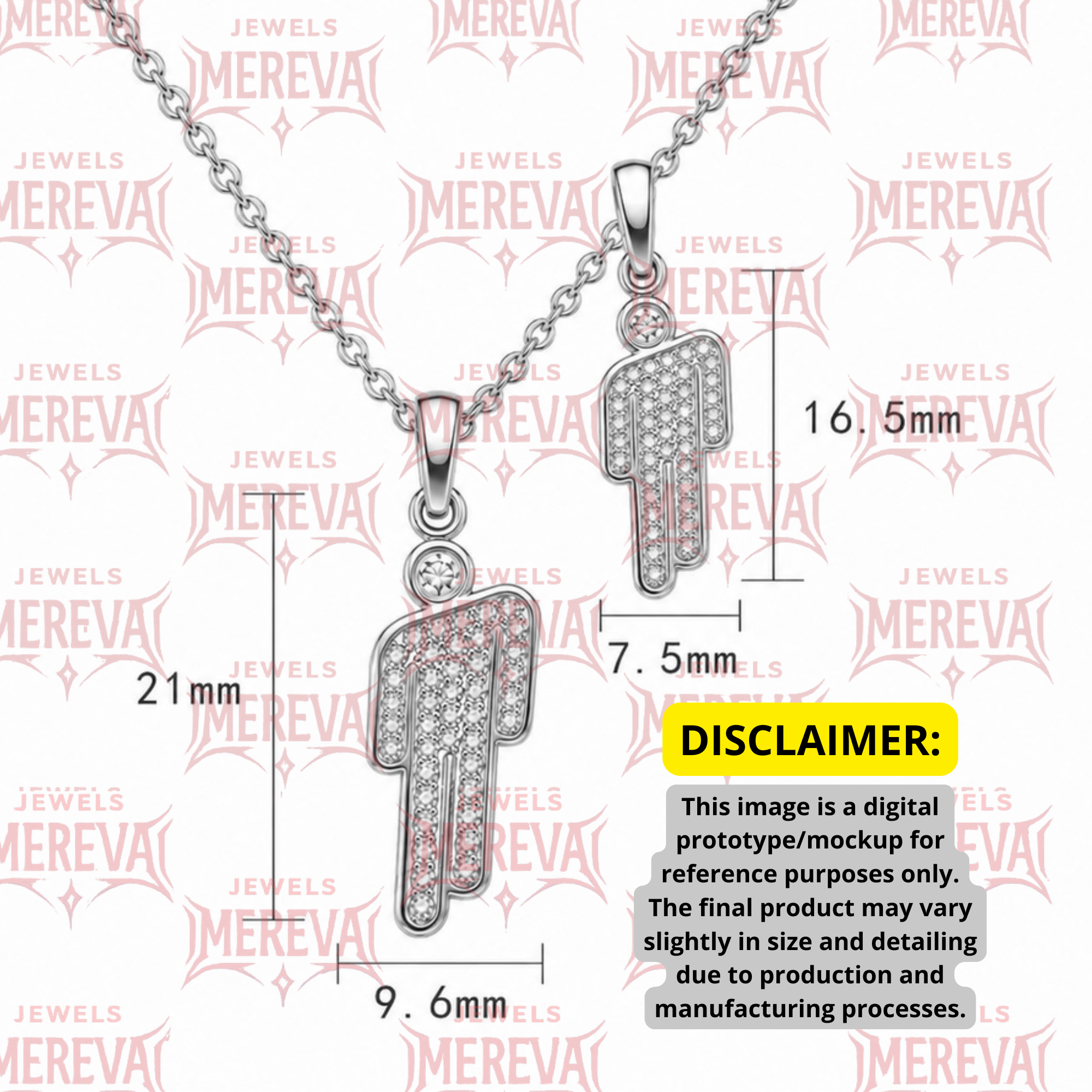 PREORDER - SHIPS IN 4-8 WEEKS •Double Blohsh Mini Rhinestone Stainless Steel Necklace