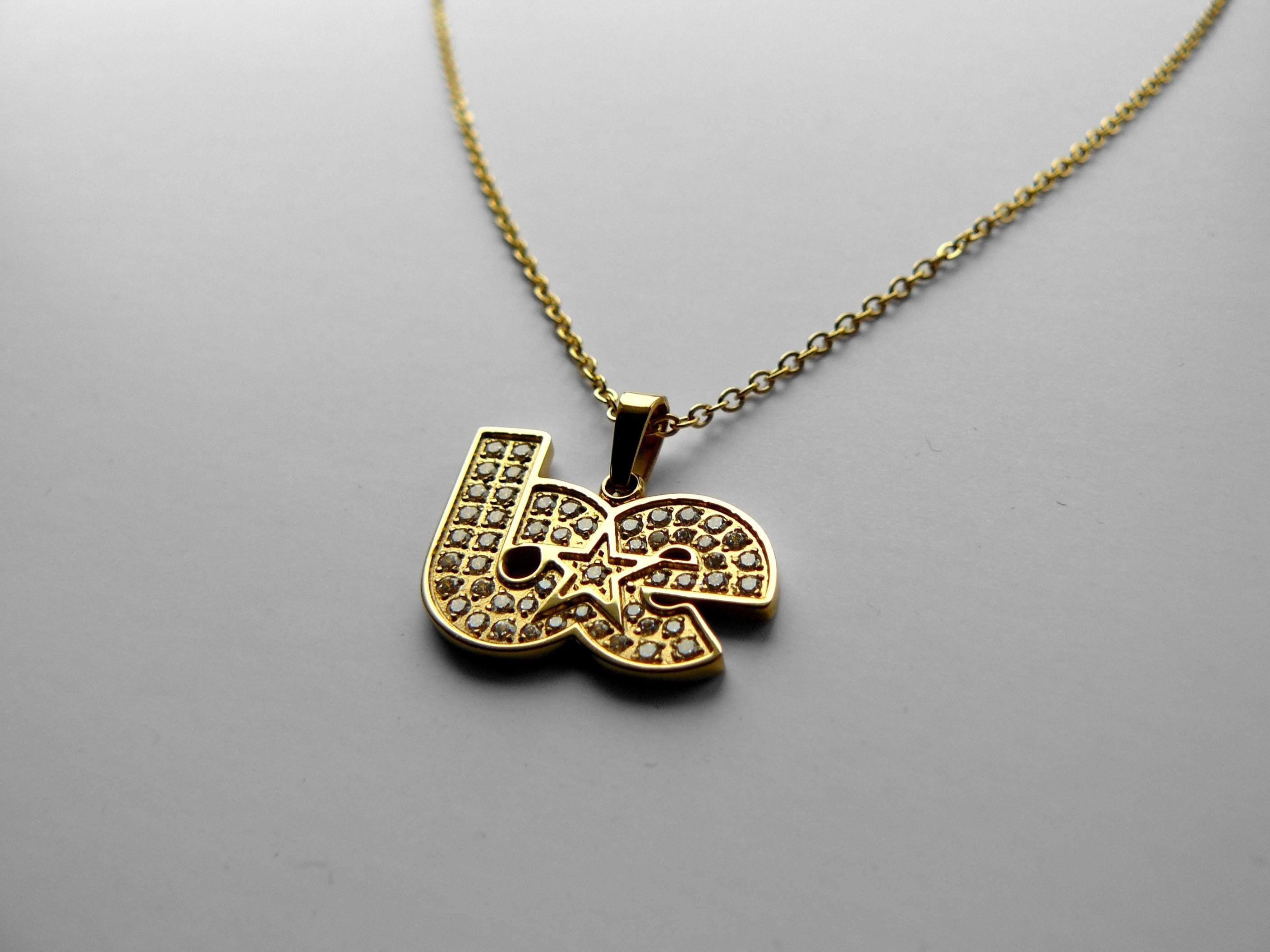 Dainty BE Rhinestone Necklace