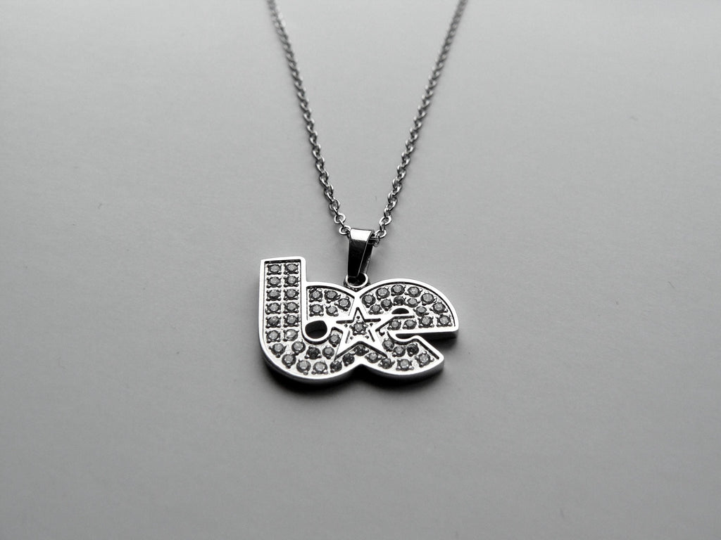 Dainty BE Rhinestone Necklace