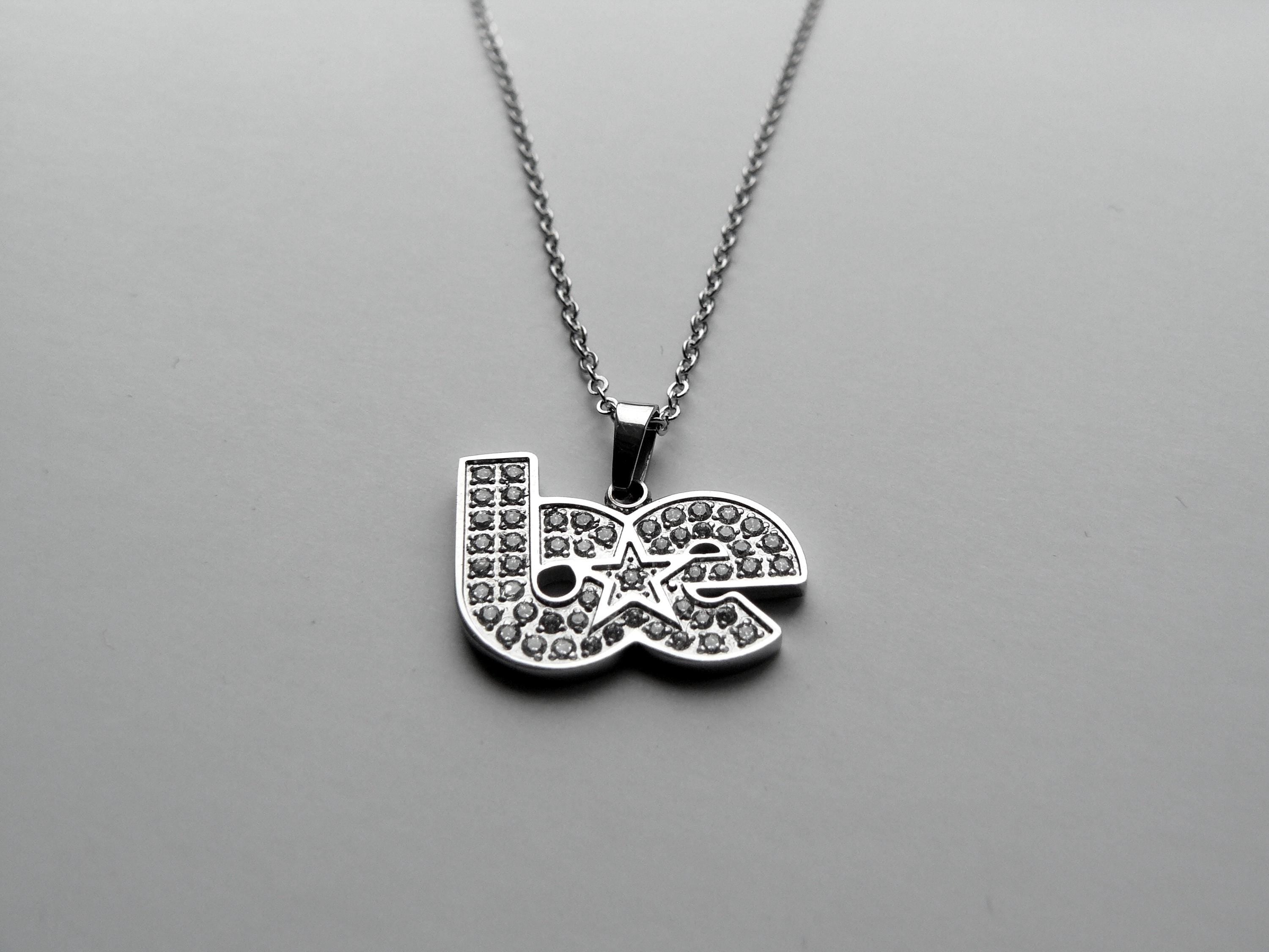 Dainty BE Rhinestone Necklace