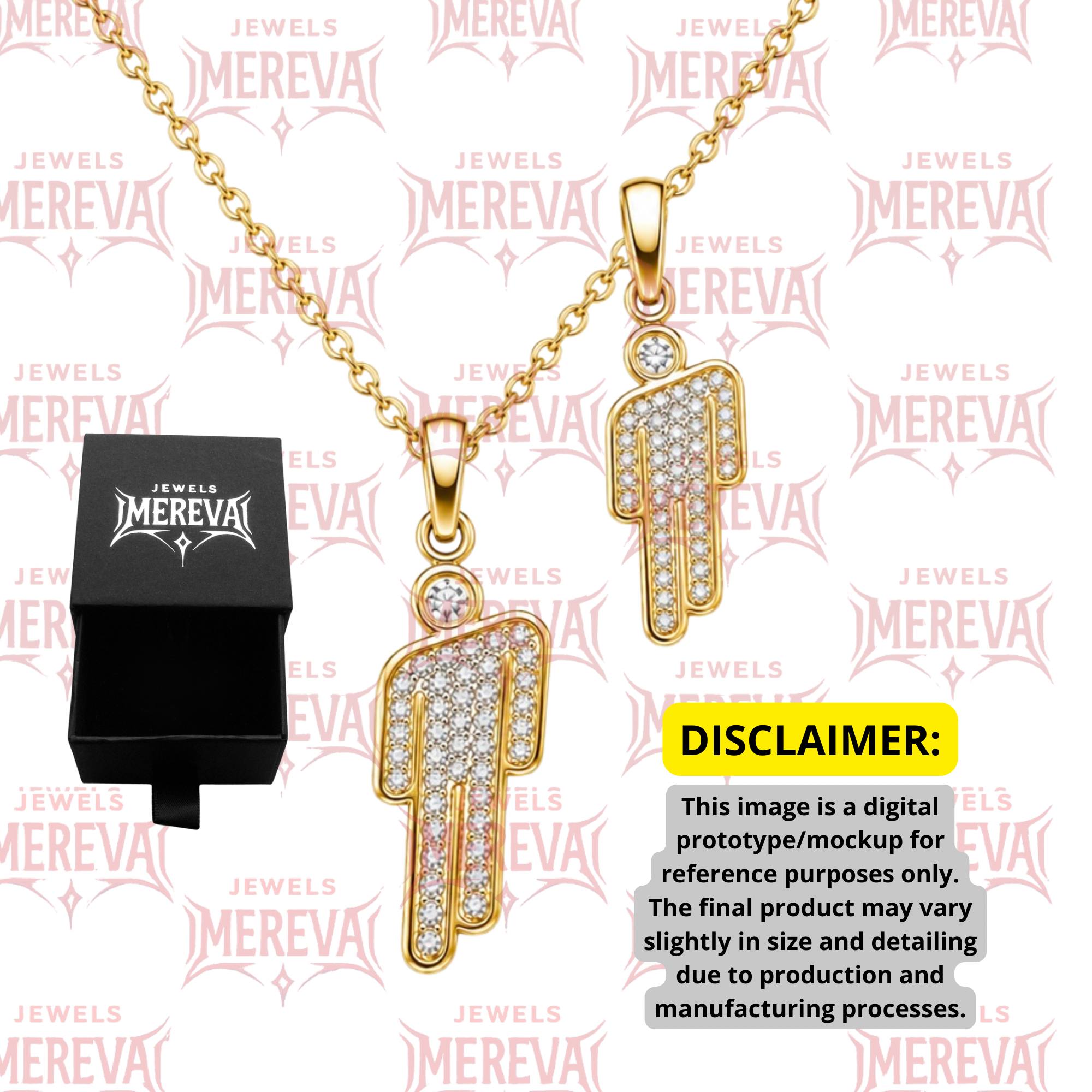 PREORDER - SHIPS IN 4-8 WEEKS •Double Blohsh Mini Rhinestone Stainless Steel Necklace