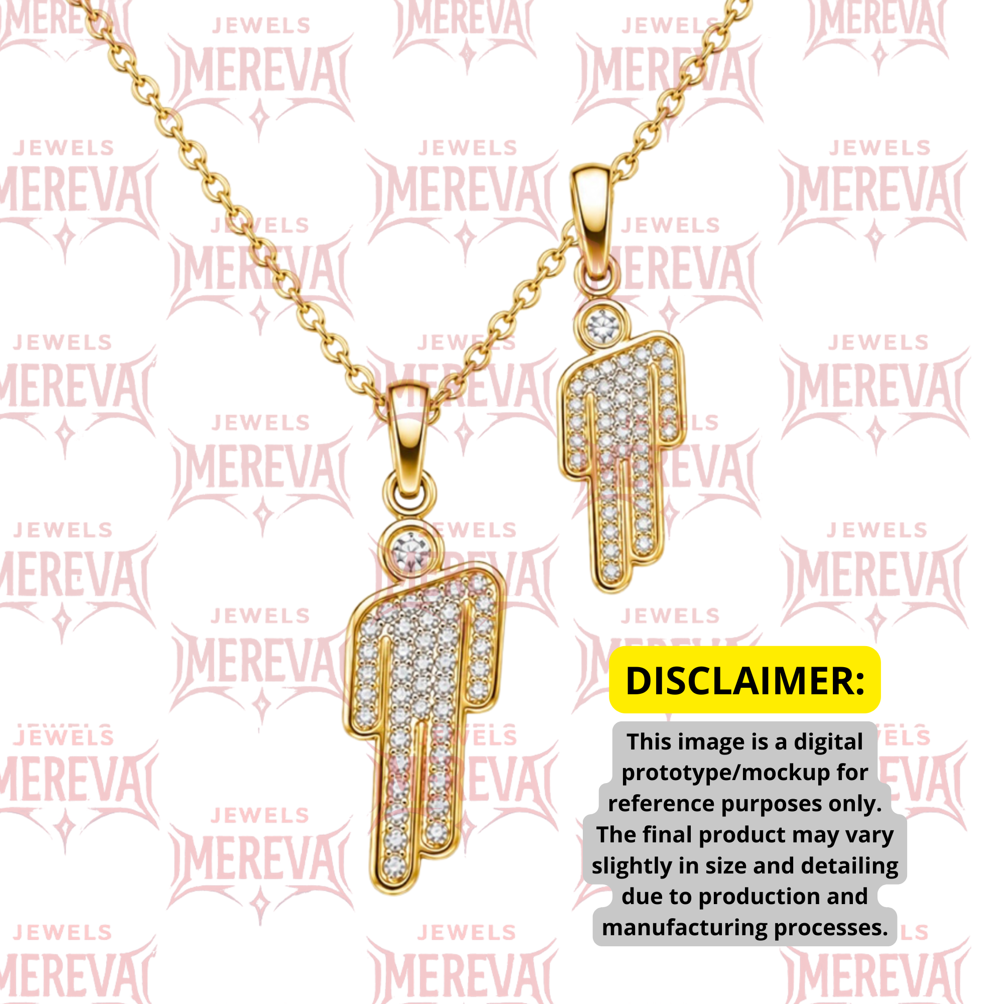 PREORDER - SHIPS IN 4-8 WEEKS •Double Blohsh Mini Rhinestone Stainless Steel Necklace