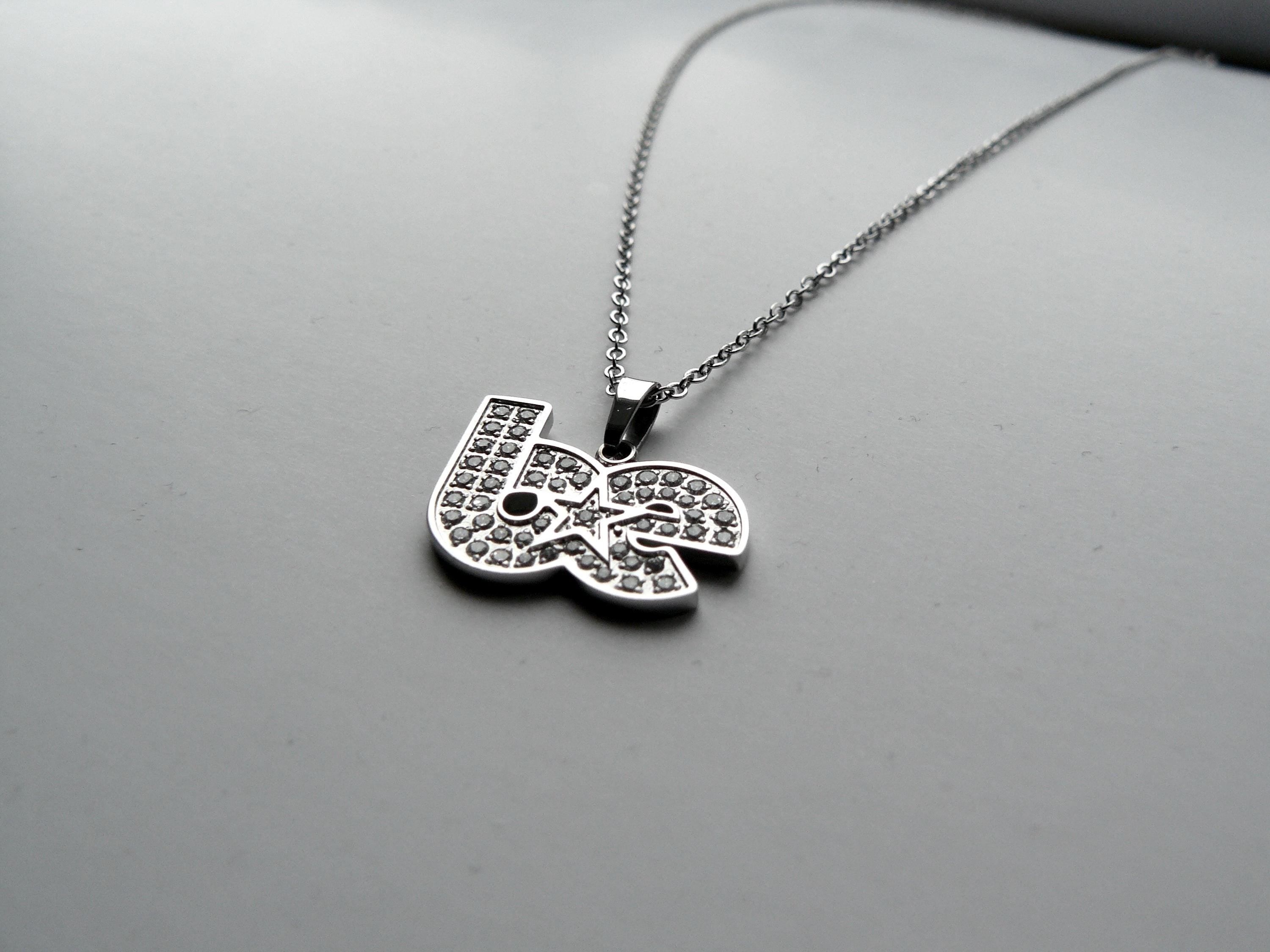 Dainty BE Rhinestone Necklace