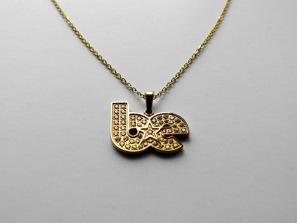 Dainty BE Rhinestone Necklace